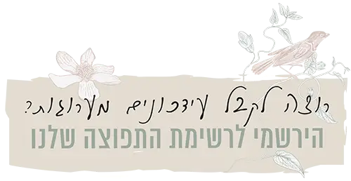 רוצה לקבל עדכונים מערוגות ?הירשמי לרשימת התפוצה שלנו